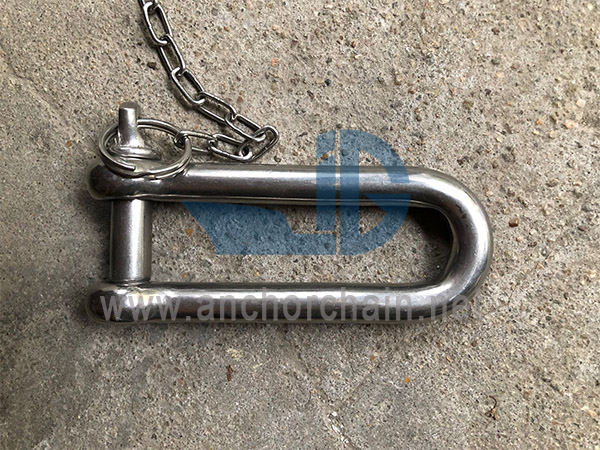 Ilgas D-Shackle Long tipas, SS304 ARBA SS316